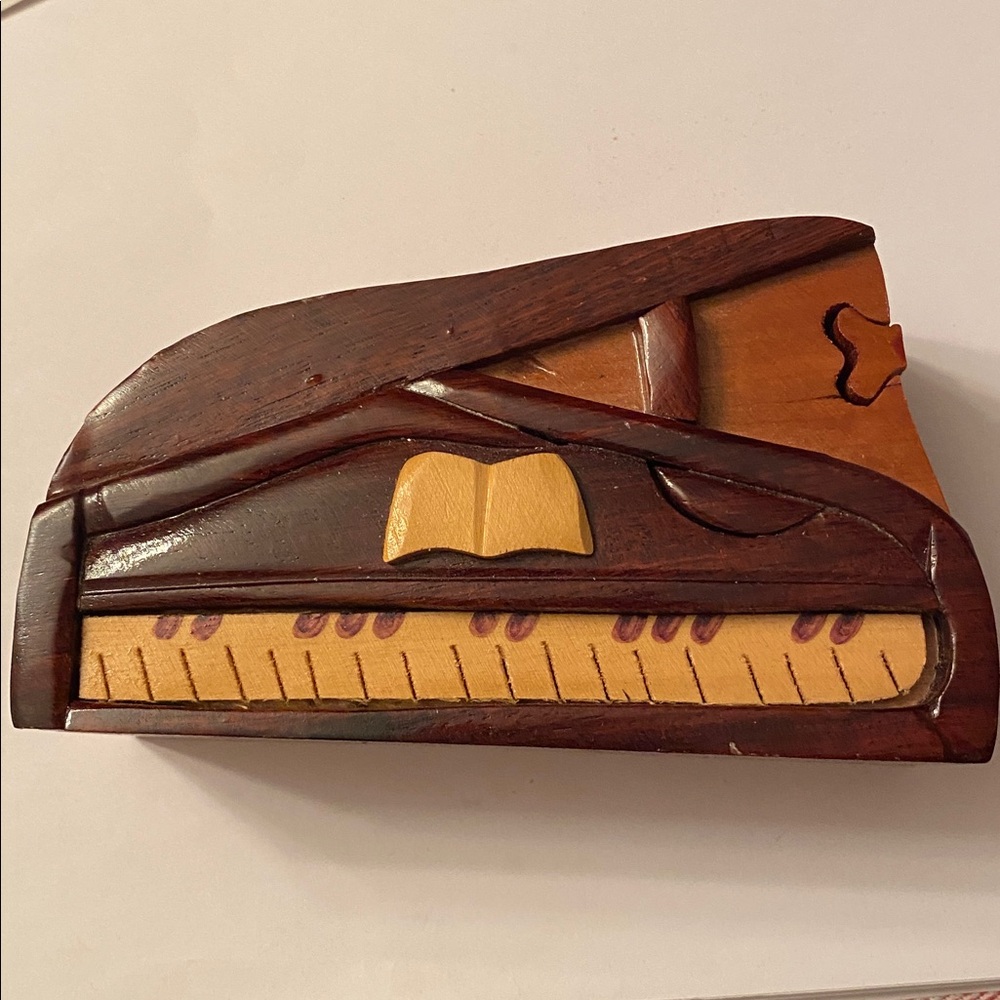 Puzzle Box - Piano Wood Puzzle Box Intarsia